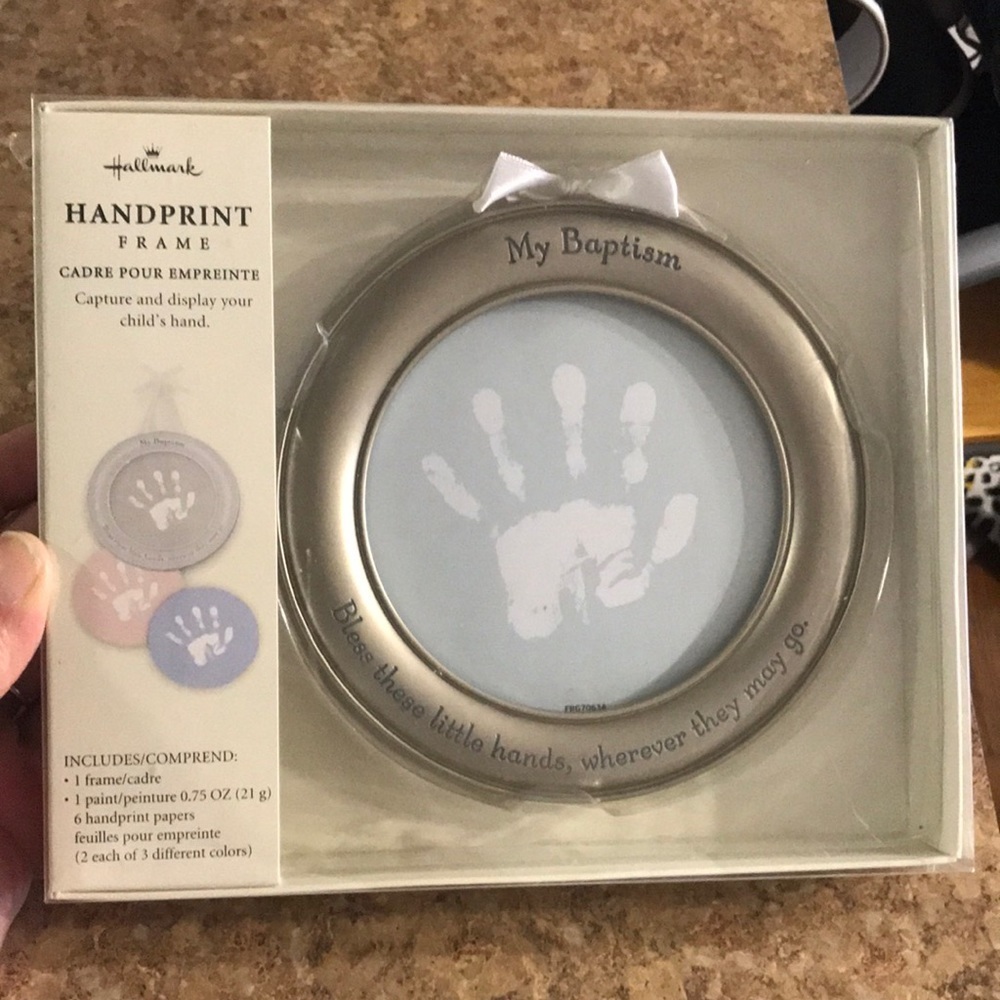 NIB Baptism Handprint Frame